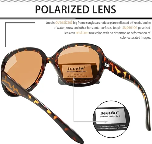 Miniatura 5 de Joopin Lentes de sol de gran tamaño para mujer, polarizados, grandes, para conducción, protección UV, grandes sombras