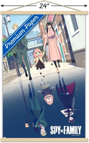 Miniatura 3 de Trends International Spy x Family - Póster de pared de arte familiar con llave, 22.37 x 34.00 pulgadas, paquete de impresión premium y colgador