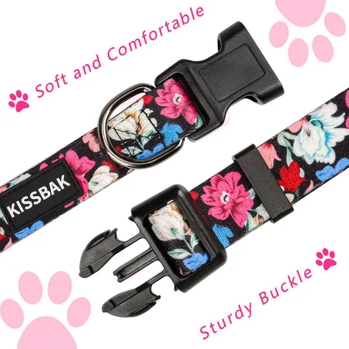 Miniatura 5 de Collar para perros medianos - Diseño especial, lindo collar de perro para niña, suave, ajustable, floral, para cachorro, collar para mascotas