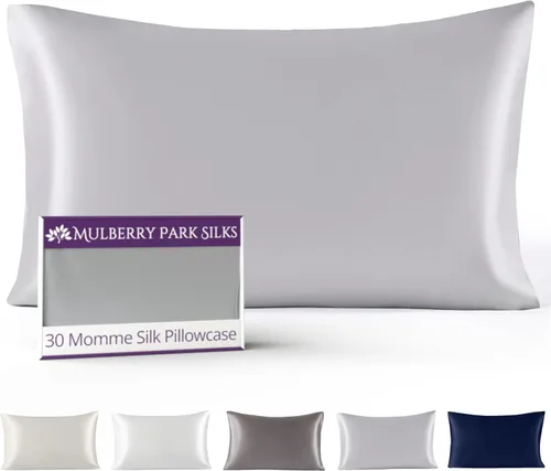 Miniatura 8 de Mulberry Park 30 Momme 100% Pure Mulberry Silk Pillowcase - Luxury Charmeuse Weave for Hair and Skin, Cooling Silk Pillow Cover for Beauty Sleep