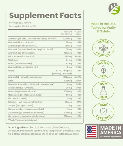 Miniatura 2 de BariSlim Tabletas multivitamínicas bariátricas masticables avanzadas, vitamina bariátrica y suplemento para cirugía posbariátrica, incluyendo bypass