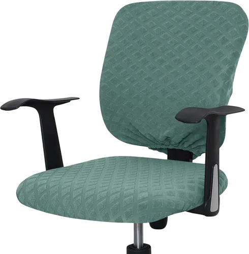 Miniatura 8 de Funda para silla de oficina, fundas universales giratorias para silla de computadora, protector elástico extraíble para silla de computadora