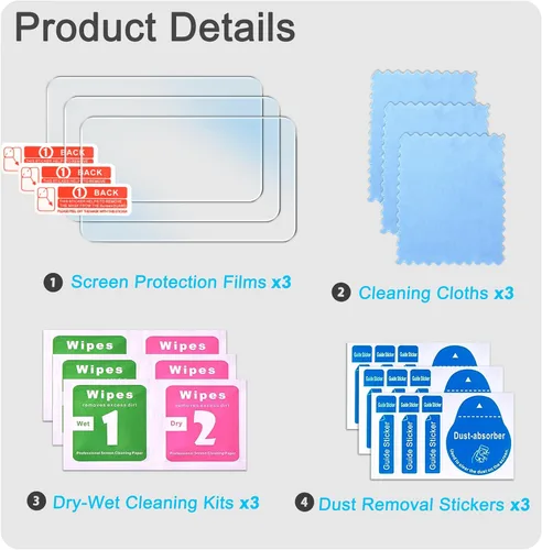 Miniatura 9 de FiTSTILL Protector de pantalla de vidrio templado para Go Pro MAX2/MAX360 2025/MAX Fusion (2019), resistente a los arañazos, pantalla LCD de vidrio