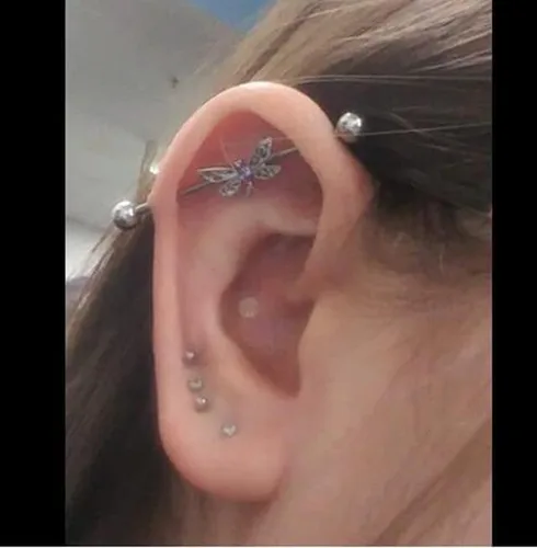 Miniatura 5 de D.Bella 65 piezas de retención transparente de piercing flexible para labios, nariz, tabique, ceja, pezón, lengua, cartílago, tragus, arete bioflex
