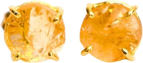 Miniatura 141 de Gempires Natural Raw Prong Setting Stud Earrings, 8-10 mm Crystals Earring, Handmade Jewelry, Gift for Her