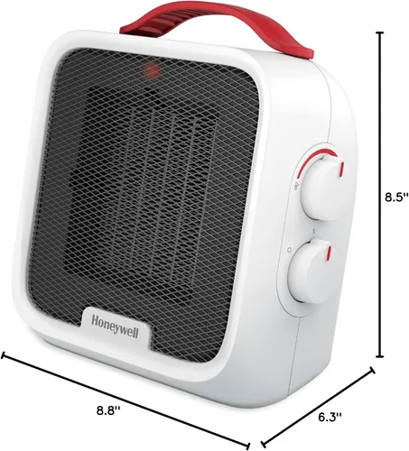 Miniatura 9 de Honeywell UberHeat 5 Calentador de Espacio de Cerámica para Habitaciones Pequeñas, Blanco
