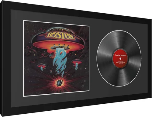 Miniatura 2 de Creative Picture Frames Marco de música de 16 x 30 pulgadas con pantalla negra mate cubierta de álbum con 33 vinilos LP