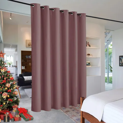Miniatura 40 de RYB HOME - Cortinas extra largas con bloqueo de luz, persianas opacas insonorizadas para privacidad para cine en casa, oficina, fondo de patio, sala