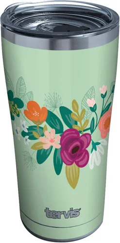 Miniatura 9 de Tervis Neo - Vaso aislado de doble pared con diseño floral menta hecho en Estados Unidos mantiene las bebidas frías y calientes, 16 onzas, taza