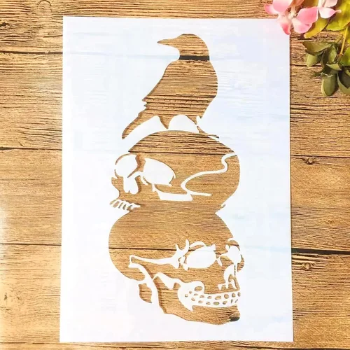 Miniatura 8 de TIAMECH Plantilla A4 reutilizable de líneas de símbolos pequeños para pintar, plantilla de capas de textura de cuadrícula, arte de pared