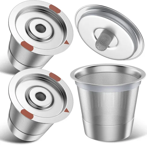 Miniatura 11 de K-Cups reutilizables para Keurig, cápsulas de café recargables de acero inoxidable, filtro de café reutilizable de metal para K-Express K-Mini