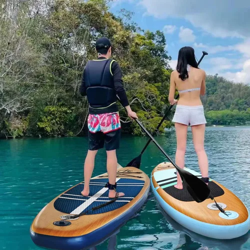 Miniatura 4 de Tabla de remo inflable (6 pulgadas de grosor), paquete ISUP con accesorios y mochila de SUP premium, cubierta antideslizante, aletas, paleta