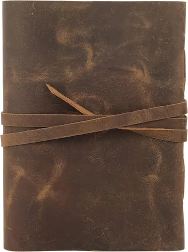 Miniatura 6 de KomalC Diario de cuero hecho a mano Cuaderno de escritura Diario Bloc de notas diario encuadernado para hombres y mujeres, papel sin líneas
