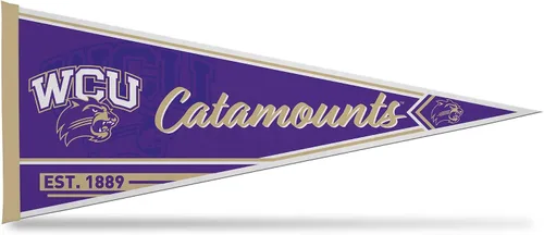 Miniatura 45 de Rico Industries NCAA Banderín Clásico de Fieltro para Decoración de Pared de 12" x 30" - Ideal para Decoración del Hogar/Dormitorio/Cueva de Hombre