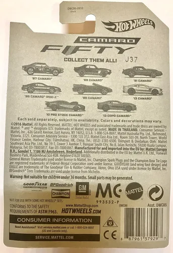 Miniatura 7 de Hot Wheels Camaro Fifty 1967 – Juego de 8 automóviles exclusivo de 2017