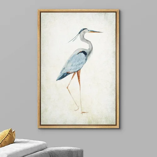 Miniatura 3 de wall26 Lienzo enmarcado para pared, elegante garza blanca, arte fino, ilustraciones de pájaros, arte moderno, decorativo, zen, rústico, tranquilo
