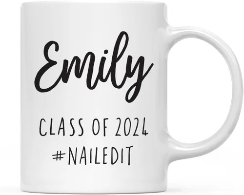 Miniatura 59 de Andaz Press Taza de café personalizada de 11 onzas, regalo de graduación Olivia 2026 (taza de 2 caras), paquete de 1, incluye caja de regalo, tazas