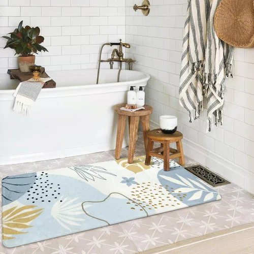 Miniatura 29 de Lahome Alfombra de pasillo rosa - Alfombra de 2x7, alfombra antideslizante lavable para baño, alfombra ligera para piso, alfombras para pasillo