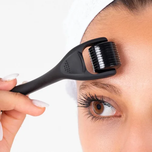 Miniatura 6 de Derma Roller para cuerpo, cabello y esculpdo, 540 microagujas de titanio para microagujas dérmicas, rodillo de microagujas para hombres y mujeres
