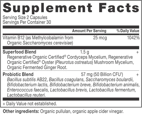 Miniatura 2 de Ancient Nutrition Probióticos regenerativos orgánicos certificados para el apoyo del metabolismo, digestión saludable y apoyo a la función
