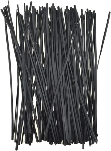 HAHIYO 300 lazos de plástico de PVC negro de 5 pulgadas, para pan, caramelos, bolsas de café, corbatas para plantas y jardín, para celofán, bolsa de