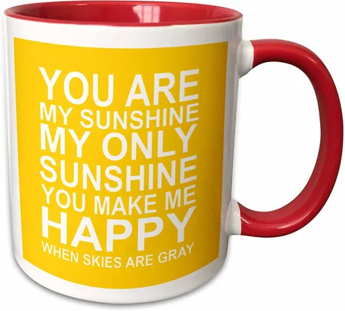 Miniatura 19 de 3dRose You are my sunshine. Taza negra de dos tonos de 11 oz