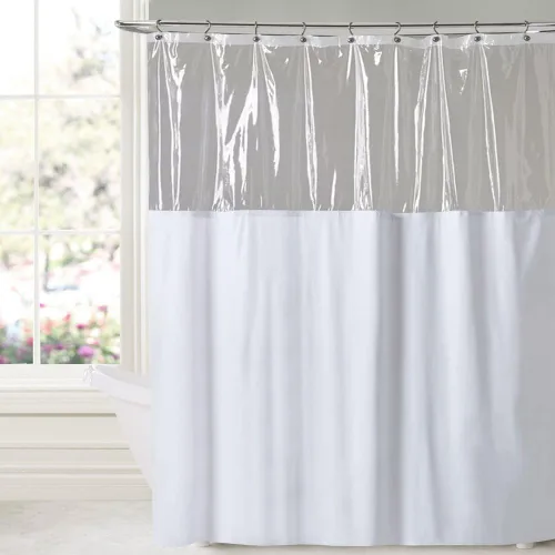 Sweet Home Collection - Cortina de ducha de vinilo de 10 calibre, 72 x 72 pulgadas