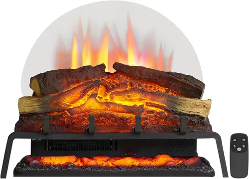 Miniatura 9 de LegendFlame 23" W Chimenea eléctrica independiente con juego de leña (EF290), inserto para chimenea, calentador 750W/1500W, sonido crepitante