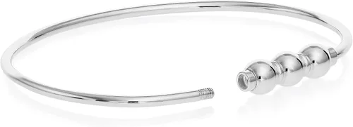 Miniatura 3 de Pulsera única de plata de ley 925 con 3 bolas.