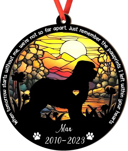 Miniatura 42 de Adorno personalizado para atrapasoles de sabueso afgano, adorno de Navidad de sabueso afgano – Regalo para perro amante, sabueso afgano