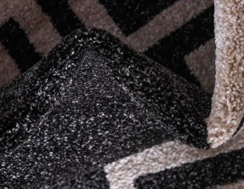 Miniatura 7 de Unique Loom Athens Collection - Alfombra clásica geométrica con diseño de borde moderno, 2 x 3 pies, color carbón/beige