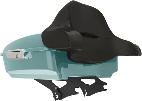 Miniatura 289 de King Tour Pack para Harley Alpine Green, cierre de paquete turístico, portaequipajes superior, soporte de montaje negro, placa de metal para Harley