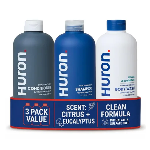 Miniatura 11 de Huron Hair Duo Juego de champú y acondicionador nutritivo para hombres Limpia, fortalece e hidrata Sin sulfatos ni parabenos, vegano
