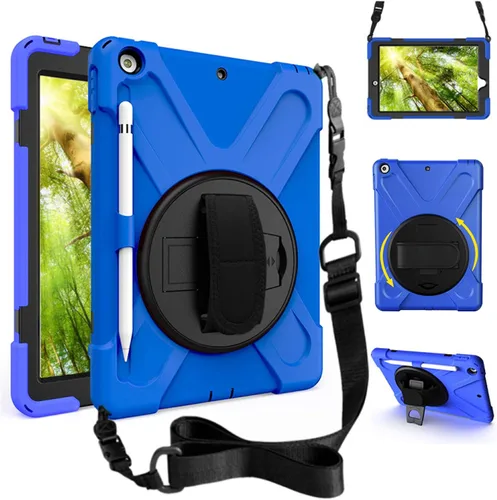 Miniatura 16 de ZenRich Funda a prueba de golpes para iPad de 9ª/8ª/7ª generación de 10.2 pulgadas 2021/2020/2019, Funda resistente de servicio pesado con soporte