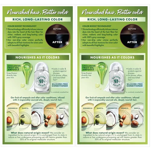 Miniatura 11 de Garnier Nutrisse - Tinte en crema nutritiva para el cabello, permanente, 22 negro azulado intenso (Mulberry), 2 unidades (el empaque puede variar)