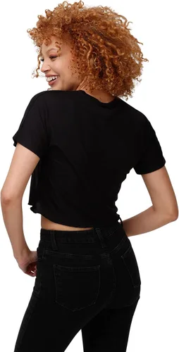 Miniatura 2 de FOCO NFL Womens NFL Team Logo Ladies Fashion Distressed Wordmark Petite Size Crop Top Shirt