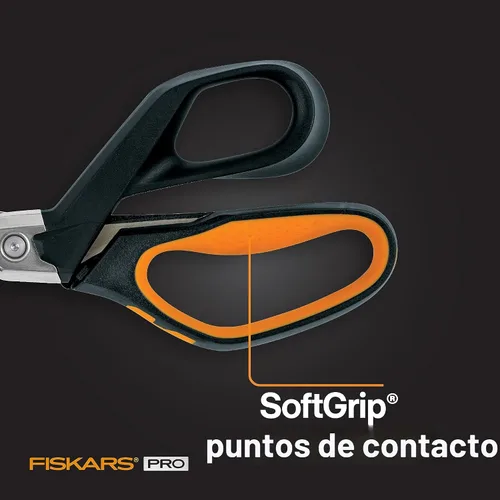 Miniatura 4 de Tijeras de Taller Fiskars Pro PowerArc, Tijeras de Acero Inoxidable Resistentes, Herramienta de Grado Industrial para Edificación y Construcción, 10