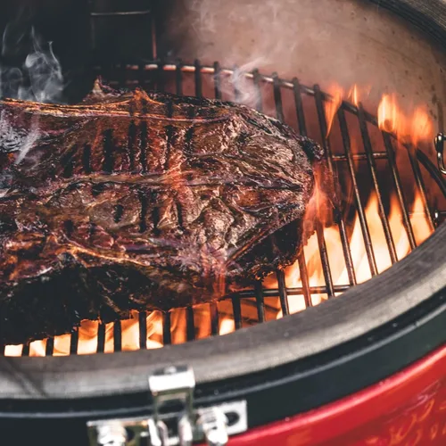 Miniatura 2 de Kamado Joe Classic Joe Series II - Parrilla de carbón de cerámica independiente de 18 pulgadas y ahumador con bisagra AirLift, ventilación superior