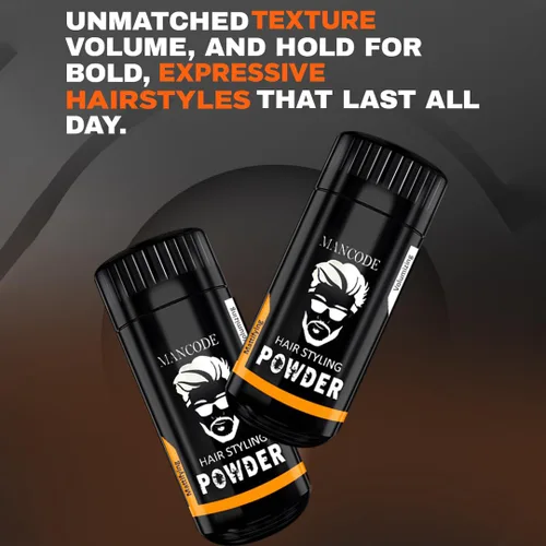 Miniatura 2 de MAN CODE Cera voluminizadora para el cabello, fijación fuerte, acabado mate, 24 horas de duración, 100% natural y seguro, polvo para peinar