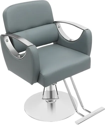 Miniatura 10 de Sillas de peluquería para estilistas, silla de salón hidráulica de altura ajustable, rotación de 360 grados, equipo de belleza de spa para Beige