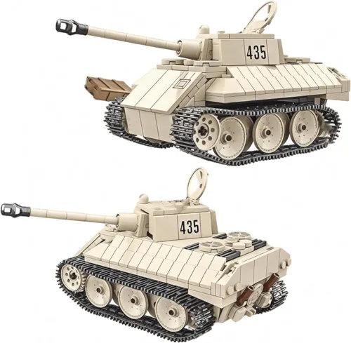 Miniatura 3 de General Jim's Serie Militar WW2 Bloques de construcción - Ejército alemán Leopardo VK-1602 Reconocimiento Batalla Tanque Bloques de Construcción