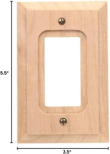 Miniatura 6 de Amerelle Baker Single Rocker Placa de pared de madera sin terminar