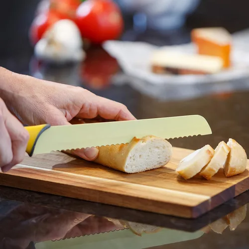 Miniatura 4 de Glad Juego de cuchillos para cocina – Cuchillos de chef de acero inoxidable con vainas Cuchillas de colores afilados con asas antideslizantes