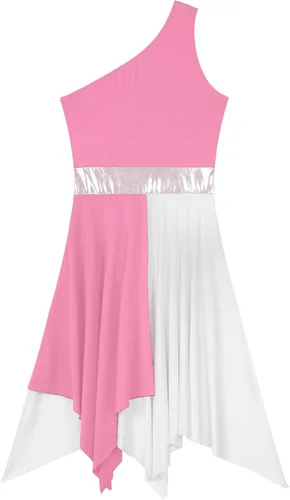 Miniatura 146 de easyforever Vestido de baile sin mangas con bloques de color para mujer, alabanza litúrgica, ropa de baile lírico, vestido de bata de adoración