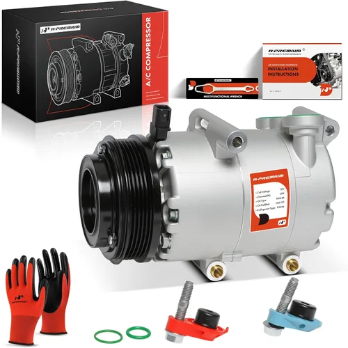 A-Premium - Compresor de CA con embrague compatible con Ford Escape 2013-2014 2.5L, Focus 2012-2014 2.0L, con ranura de 5 poleas