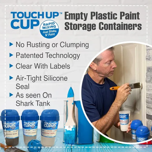 Miniatura 2 de Touch Up Cup Contenedores de almacenamiento de pintura de plástico vacíos con tapas para pintura sobrante, retoques, como se ve en los productos