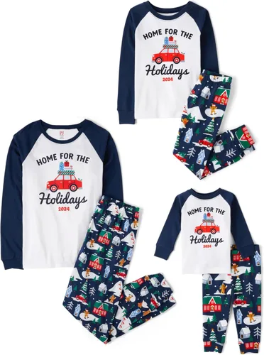 Miniatura 19 de The Children's Place Pijama de Navidad unisex para bebé, algodón Esqueleto