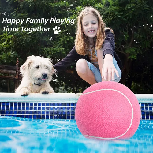 Miniatura 3 de Pelotas de tenis para perros grandes de 9.5 pulgadas, paquete de 2 pelotas de juguete para mascotas para perros pequeños, medianos y grandes