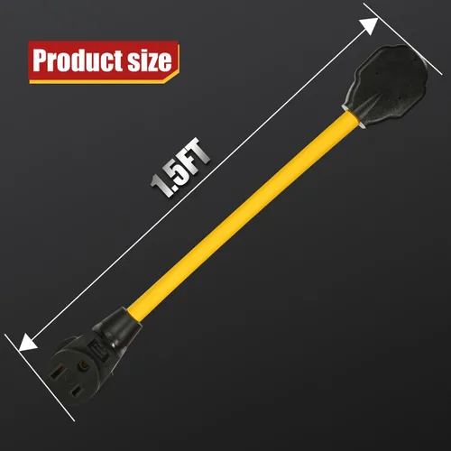 Miniatura 3 de PLIS Cable adaptador de soldador NEMA 14-30P a 6-50R, enchufe macho de secadora de 30 amperios de 4 clavijas a conector hembra de soldador de 50