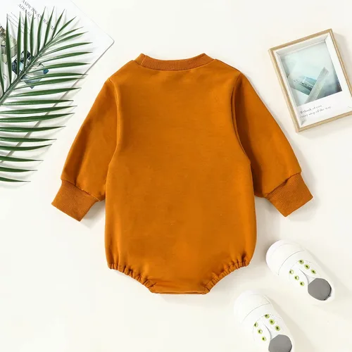 Miniatura 142 de Ropa de Halloween para bebé niña, sudadera con estampado de calabaza, mameluco de burbujas, lindo traje de Acción de Gracias de otoño